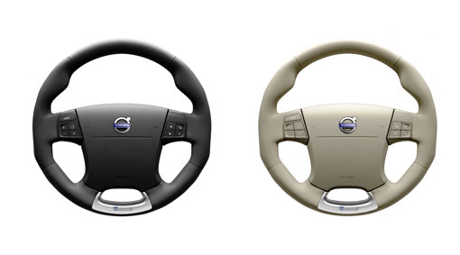 Steering wheel, sport, leather with aluminium inlay