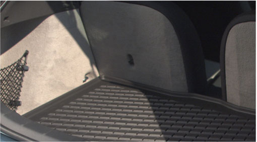 Mat, luggage compartment, molded plastic