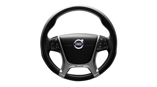Sports steering wheel in leather