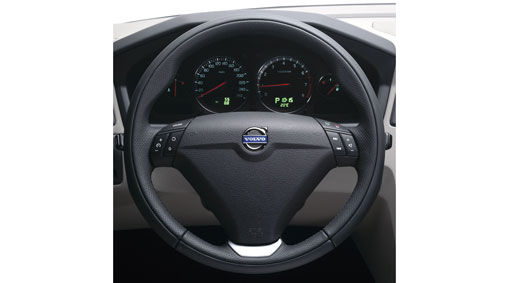 Steering wheel, sport, leather with aluminum inlay