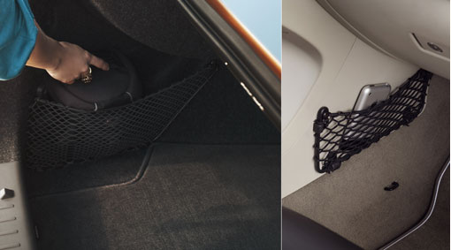 Kieszenie siatkowe – kabina pasażerska i przestrzeń bagażowa