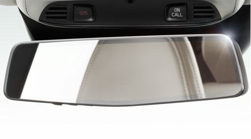 Interior rear view mirror with autodim and compass