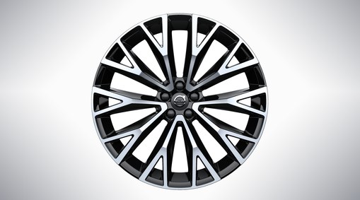 Complete wheels, winter 22" 10-Open Spoke Black Diamond Cut - W009