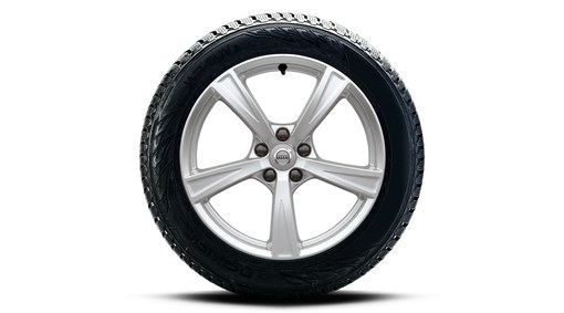 Complete wheels, winter 18" 5-Spoke Sparkling Silver - 233