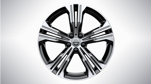 Complete wheels, 19" 5-Double Spoke Black Diamond Cut - C924