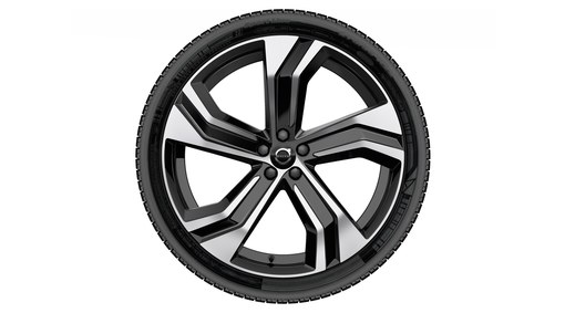 Complete wheels, winter 22" 5-Double Spoke Black Diamond Cut - 1096