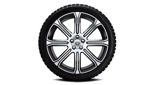Complete wheels, winter 20" 8-Spoke Black Diamond Cut - 1012