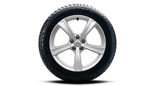 Complete wheels, winter 18" 5-Spoke Sparkling Silver - 233