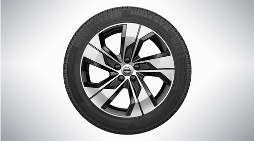 Complete wheels, winter 18" 5-Spoke Black Diamond Cut
