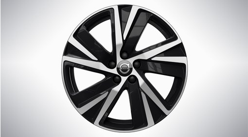 Complete wheels, winter 18" 5-Spoke Black Diamond Cut