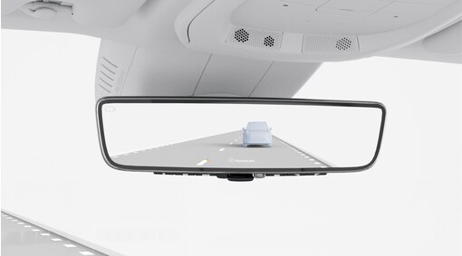 Digital interior rearview mirror with HomeLink®