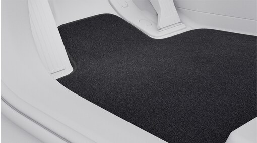 Textile interior passenger compartment floor mats